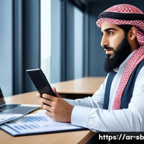 Home 30 사례 연구의 효과적 수행 방법 - A professional Arabic researcher in a modern office setting, wearing modest business attire with a t...